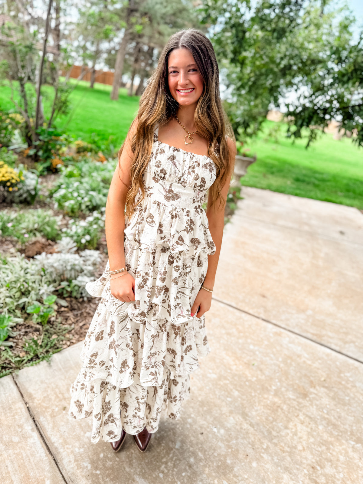 Hazelnut Ruffle Dress