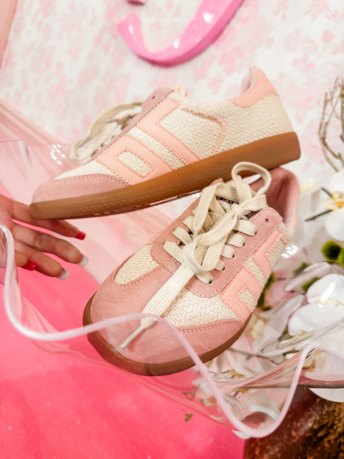 Iuta light pink back 70's sneakers