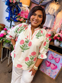 Poplin Puff Top