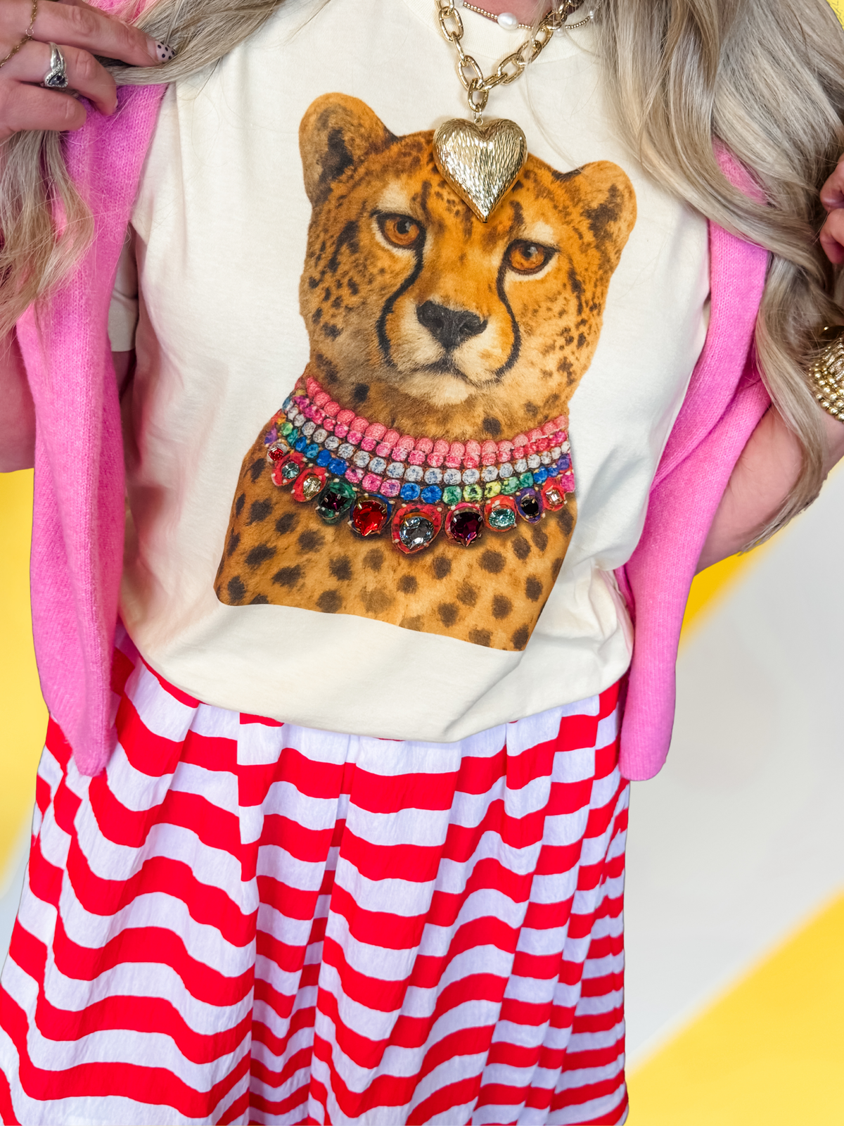 Jeweled Leopard Tee