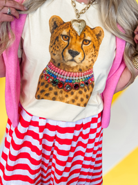 Jeweled Leopard Tee