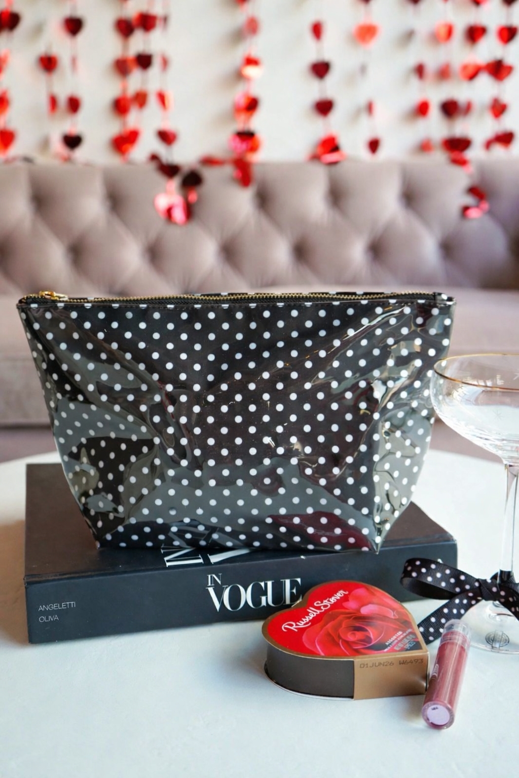 Black Polka Dot Clear Coat