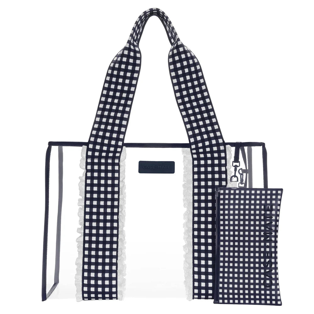 Navy Gingham Case-Mate Tote