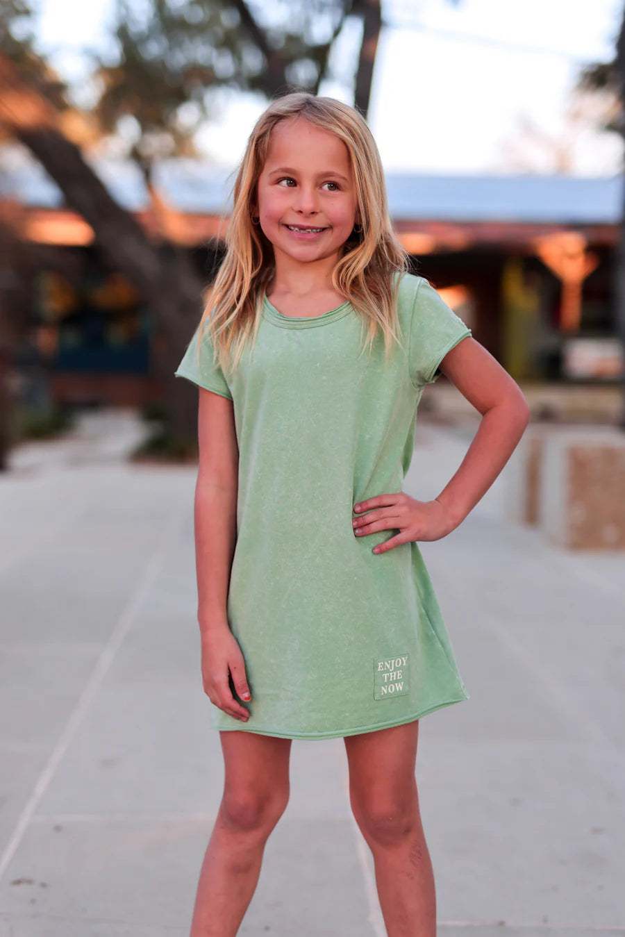 Youth Mineral Wash Tee Dress