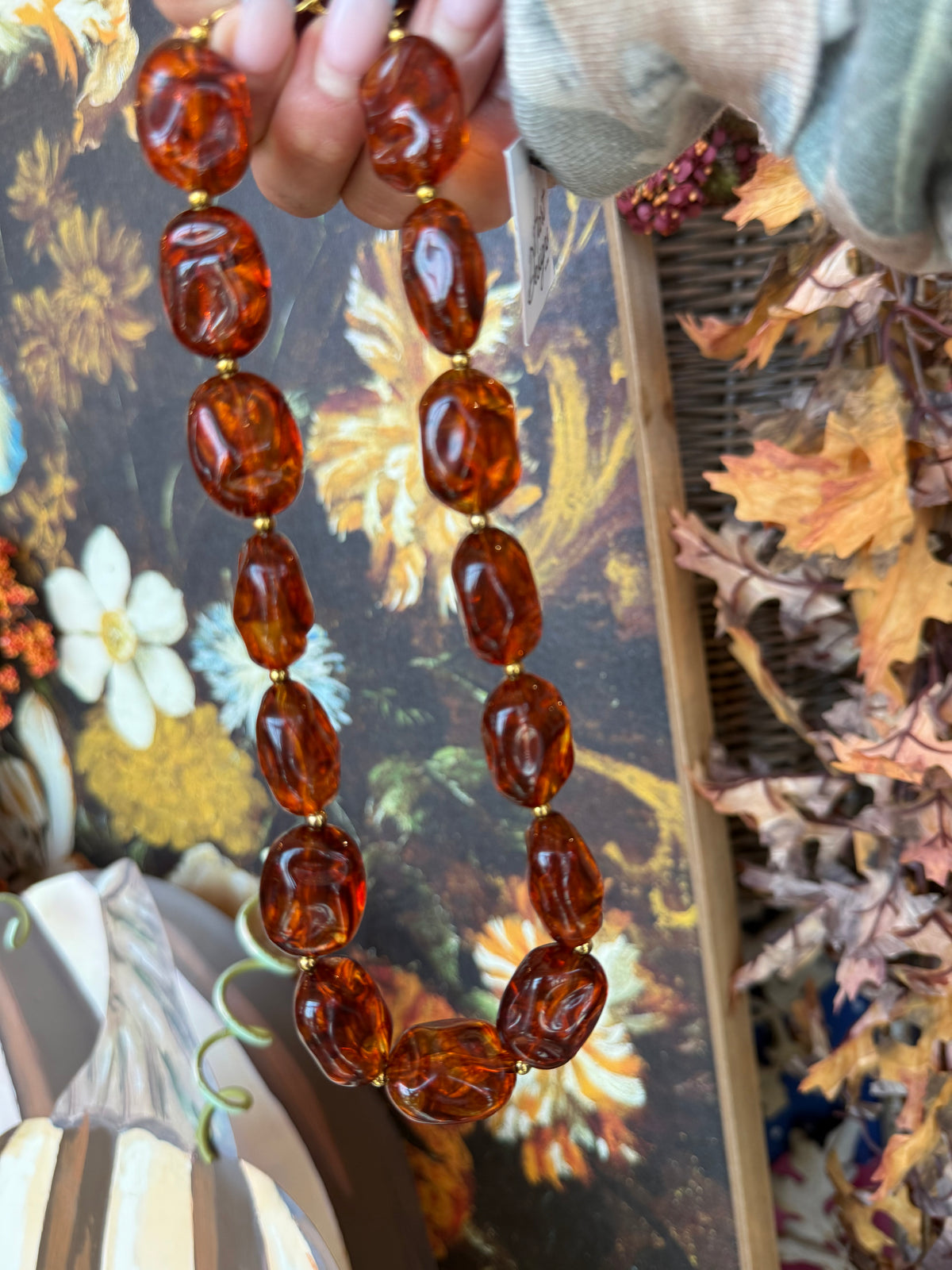 Tortoise Beaded Necklace