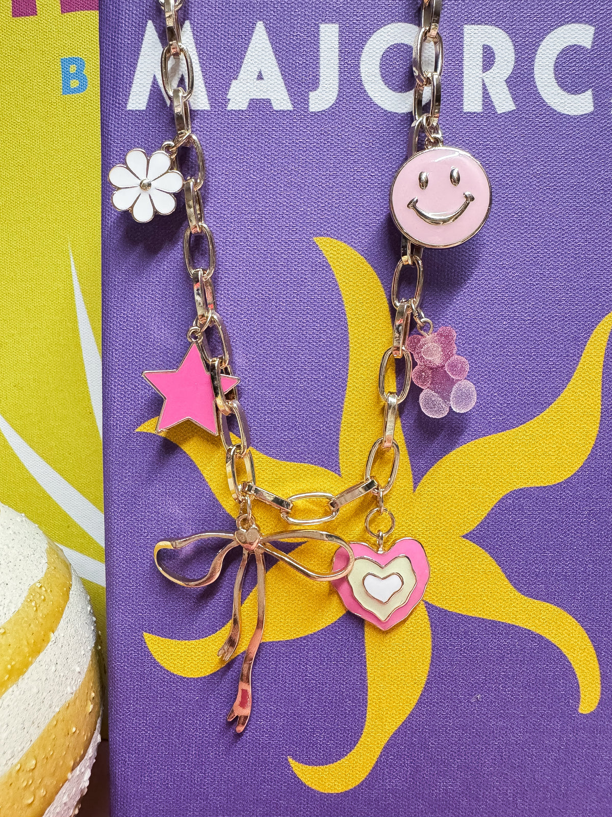 Smile Bow Charm Necklace