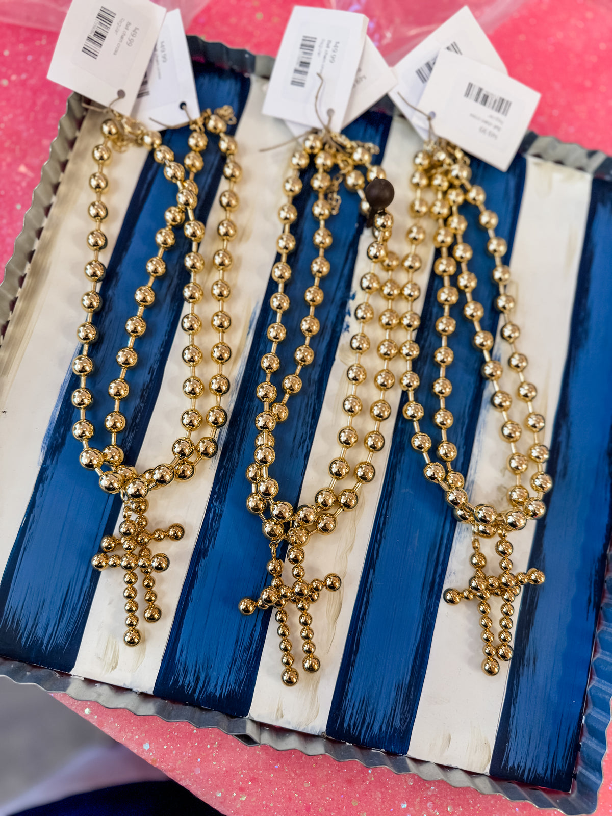 Ball Chain Cross Necklace