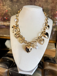 Chunky Heart Charm Necklace