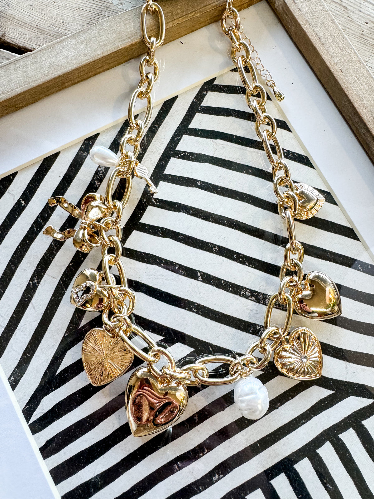 Chunky Heart Charm Necklace