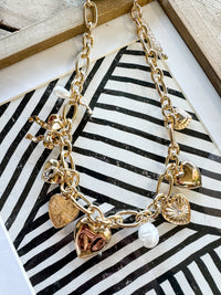 Chunky Heart Charm Necklace