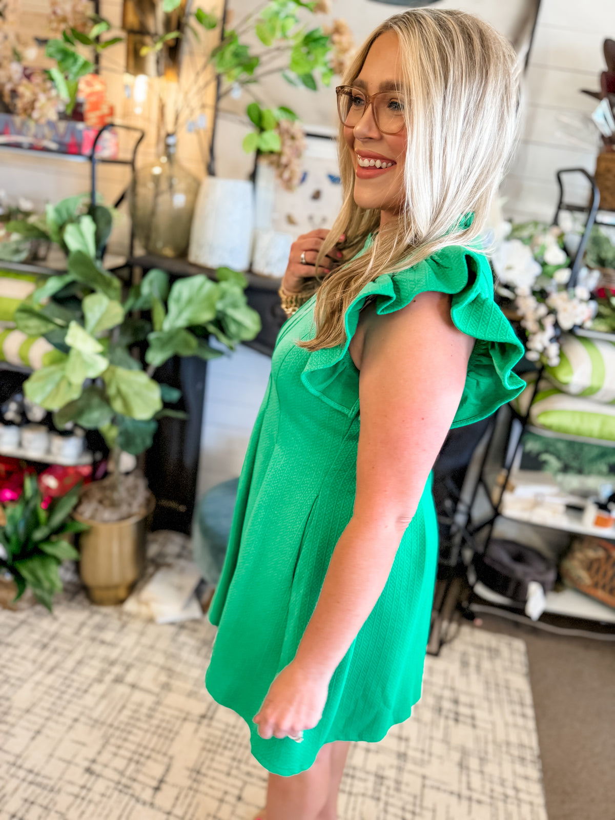 Feeling Happy Dress - Green