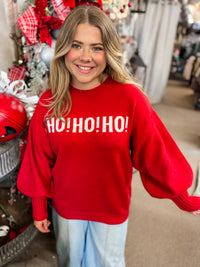 ho ho ho red sweater