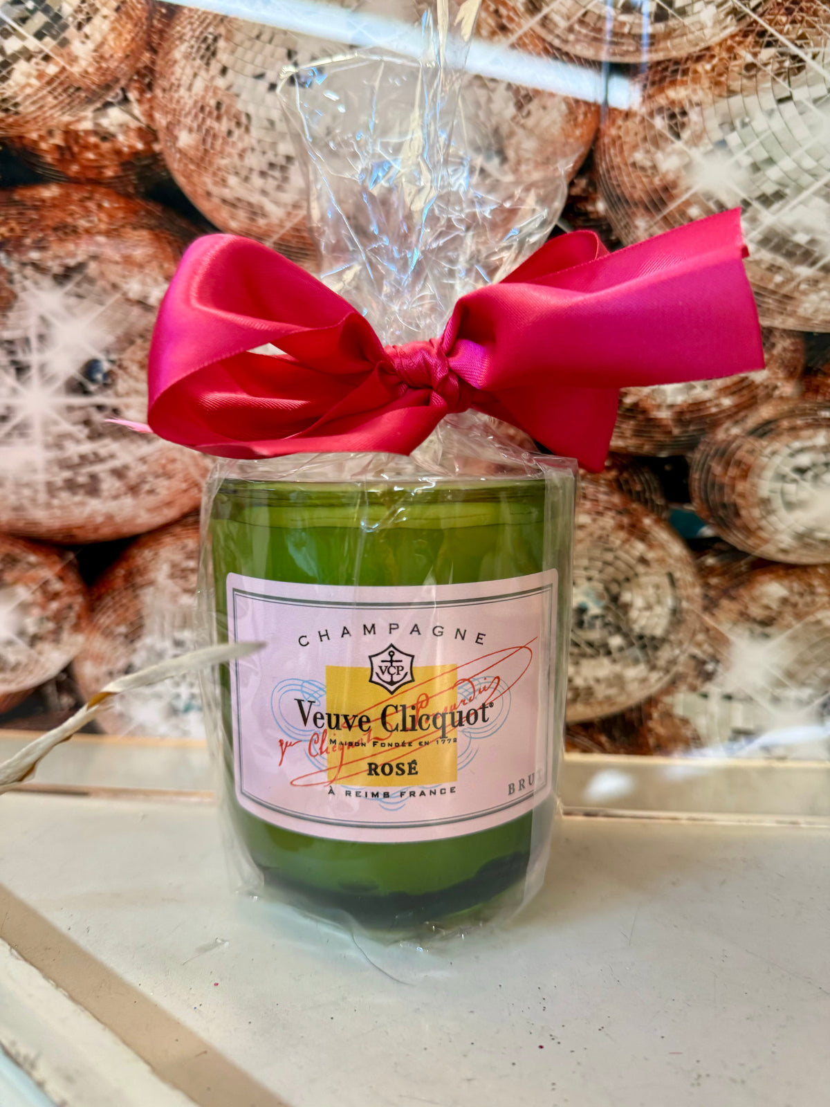 Green Glass Veuve Candle - Hotel Belair