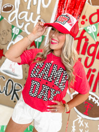 Checkered Gameday Tee - 3 Colors