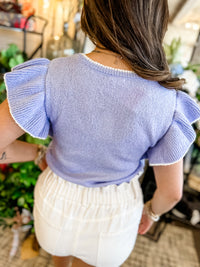 Flutter knit top