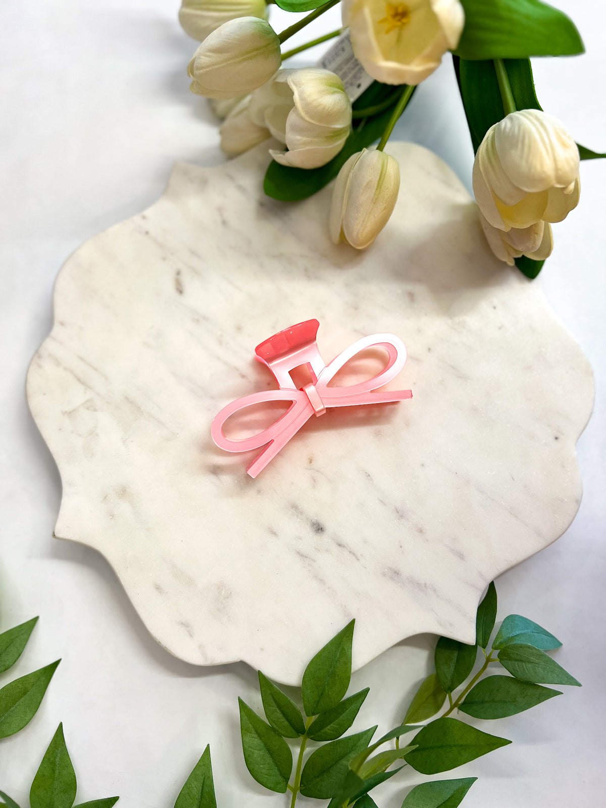 Pink Bow Hair Clip