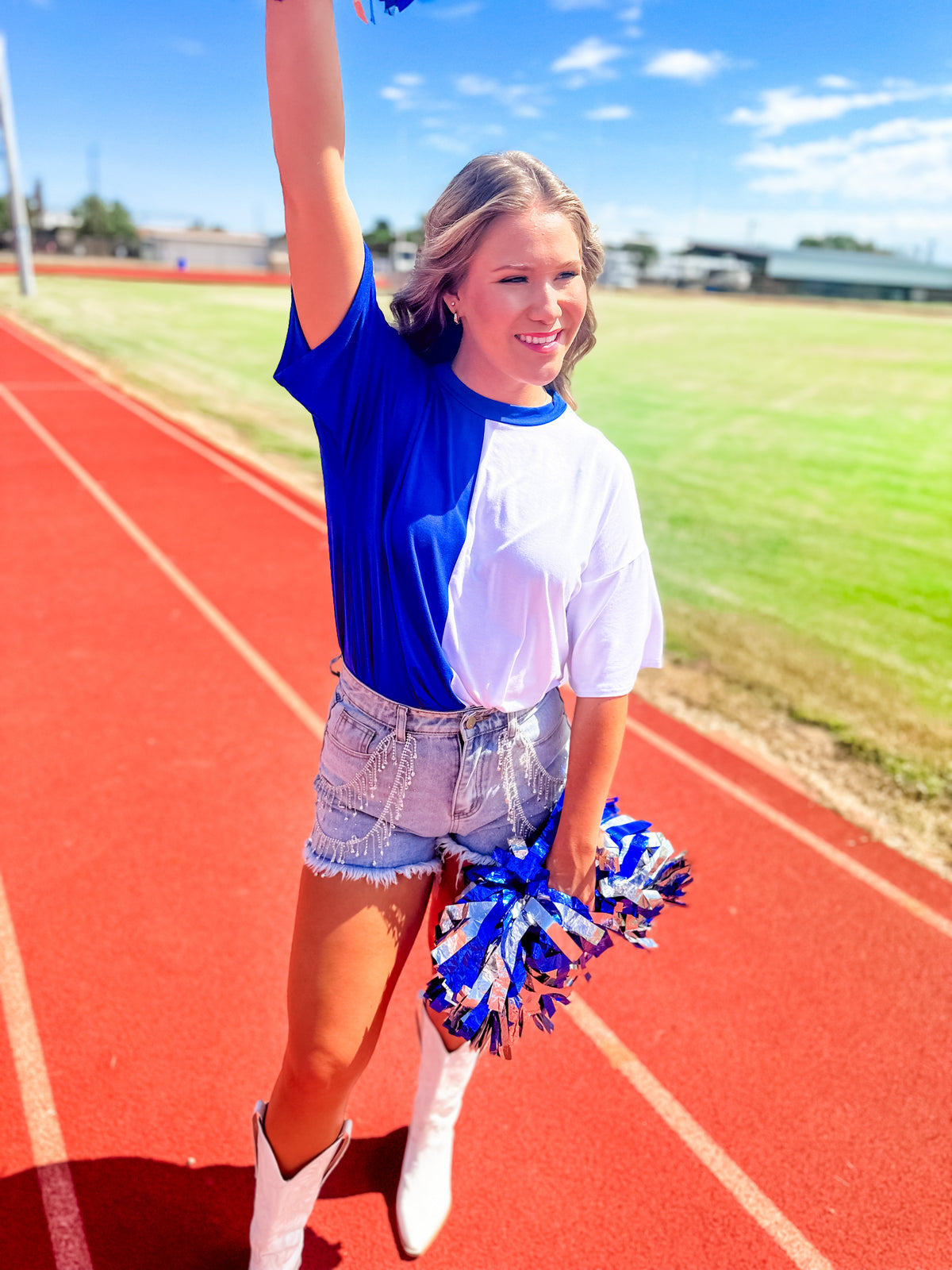 color block gameday tee