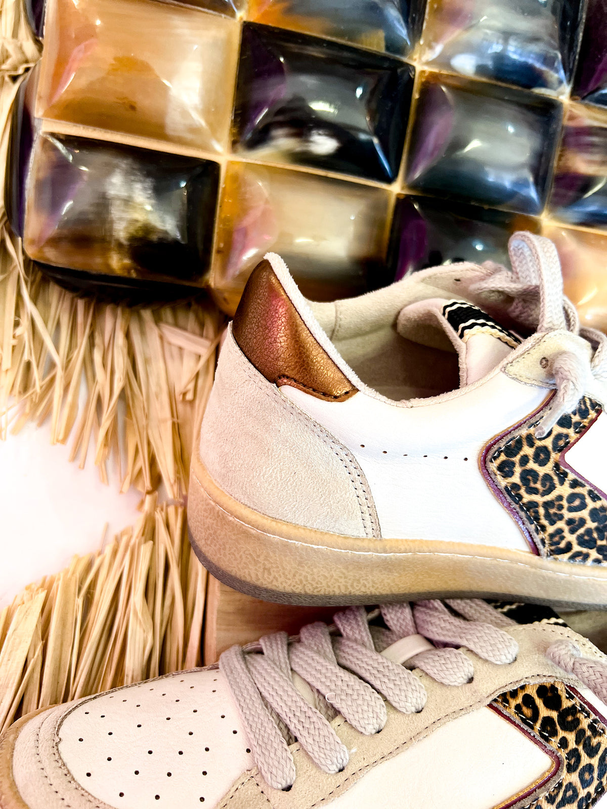 Salma-Leopard Hair Sneakers