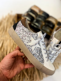 Paula Silver Sparkle Sneakers