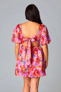 HANNAH ELASTIC WAIST MINI DRESS - DAISY DAYS