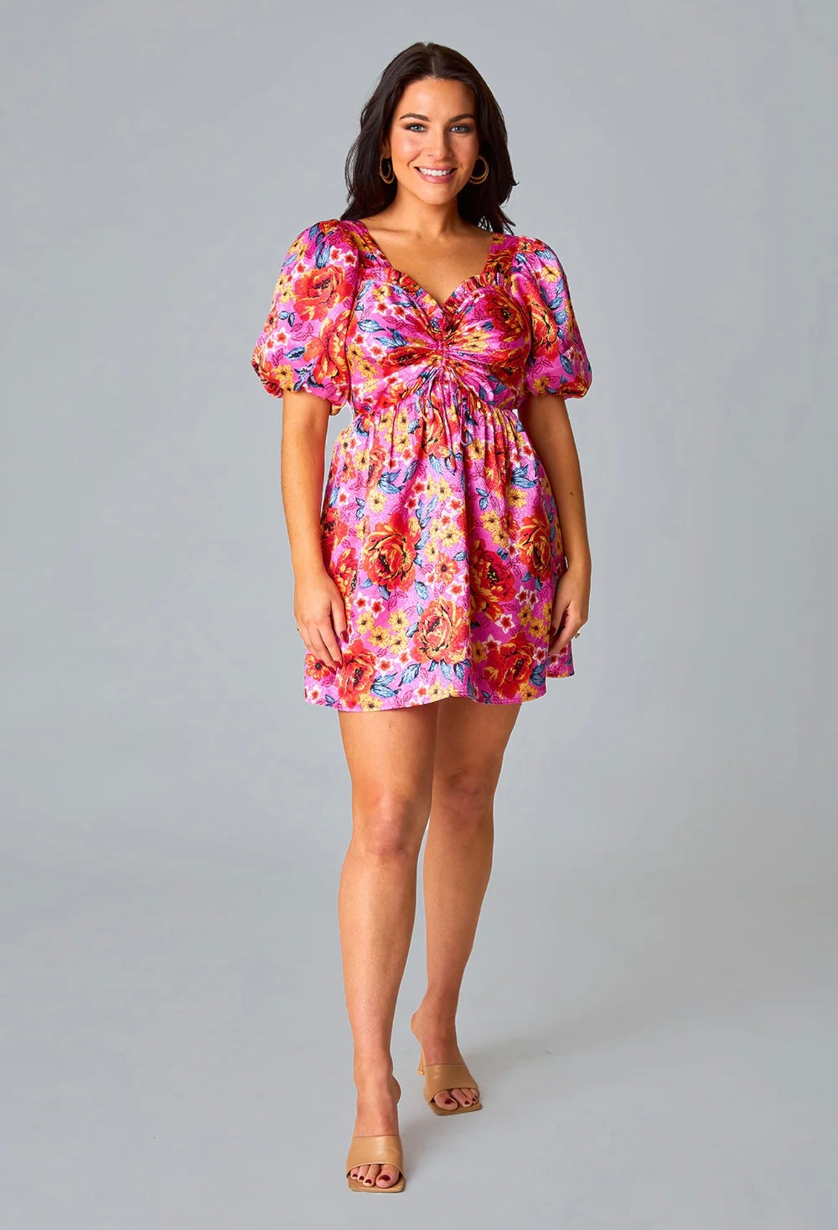 HANNAH ELASTIC WAIST MINI DRESS - DAISY DAYS