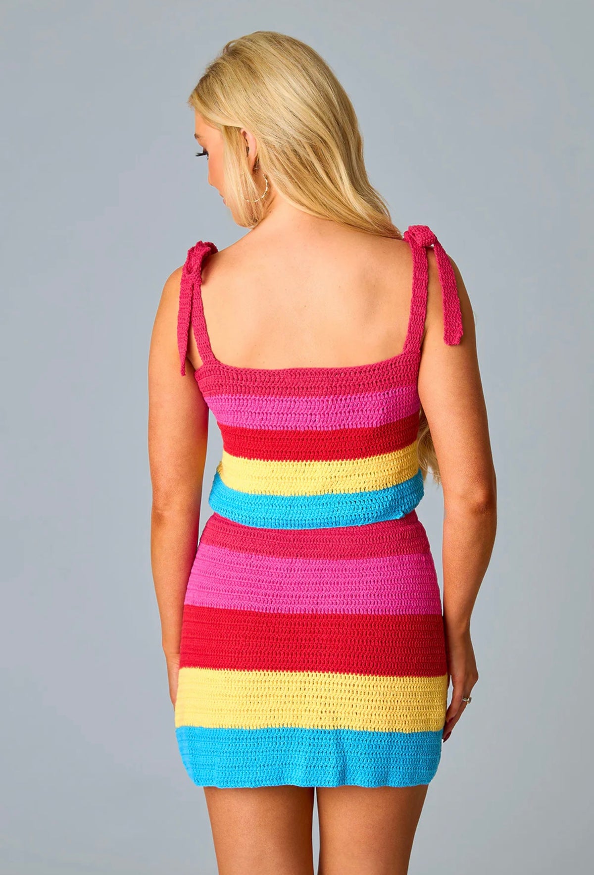 FAR OUT CROCHET TWO-PIECE SET - OVER THE RAINBOW