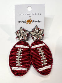 Football Beaded Earrings