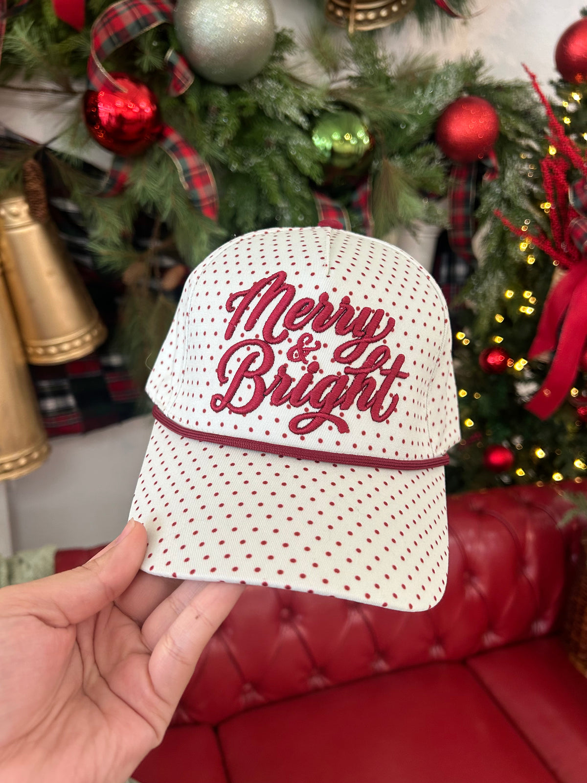 Merry & Bright Polka Dot Hat