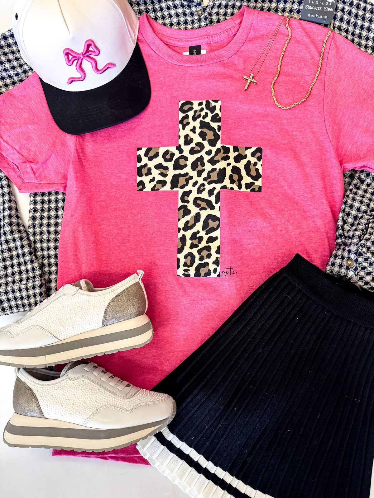 Leopard Cross Tee