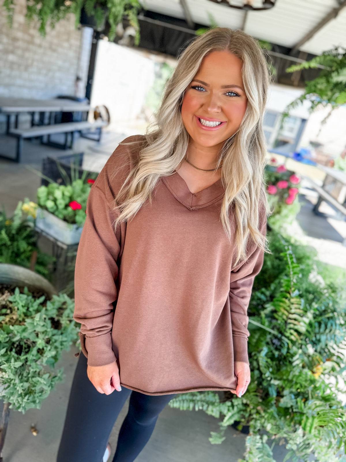 Oversized V-Neck Pullover - Long Sleeve - 5 Colors