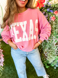 Texas Corded Sweatshirt Pink