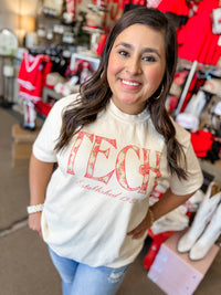 Texas Tech Palace Rose Natural Tee