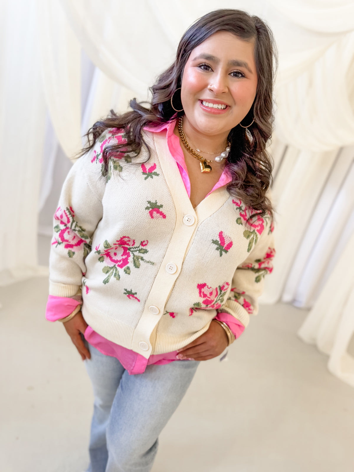 Rose Floral Cardigan