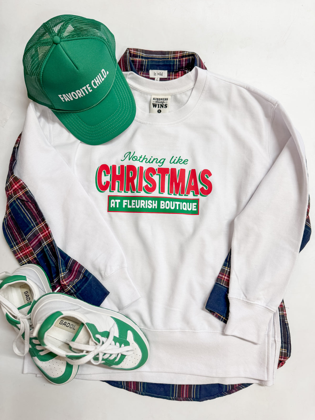 christmas at fleurish sweatshirt