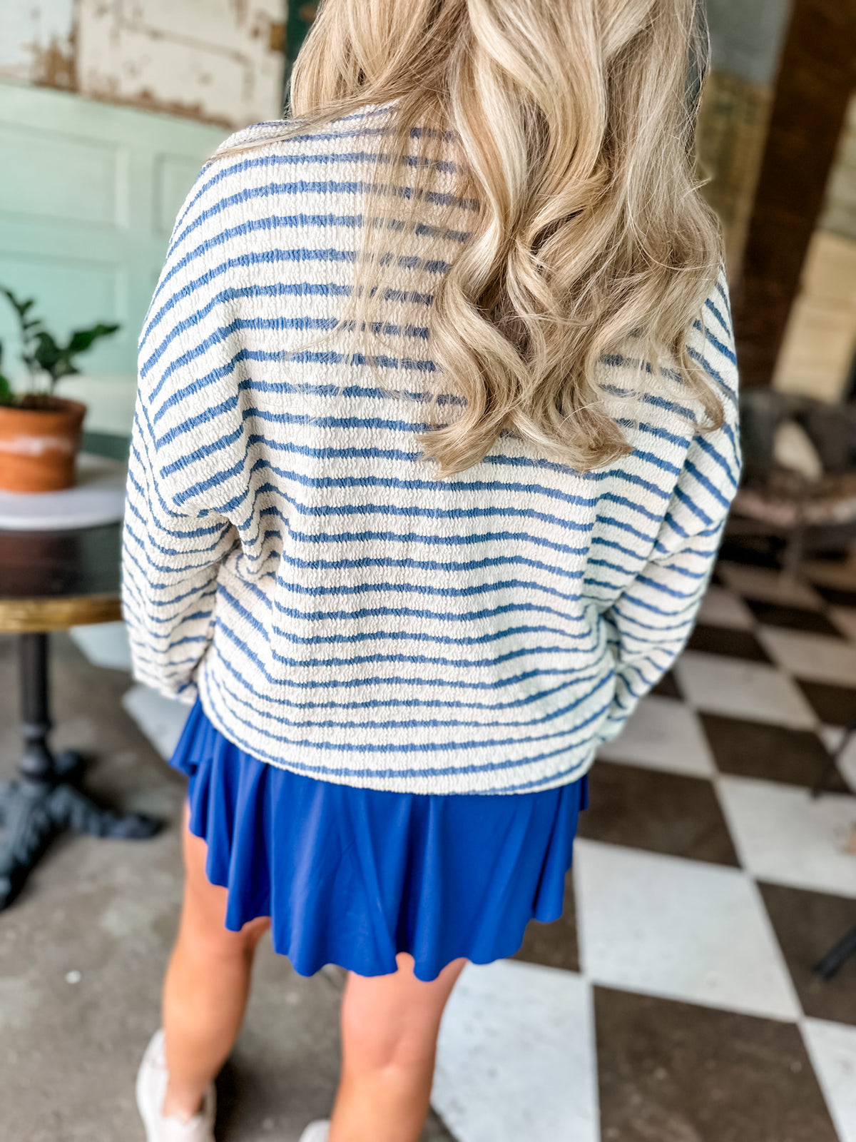 Corded Striped Texas Top