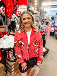 Red Game Day Glitz Jacket