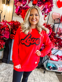 Love Red High Low Pullover