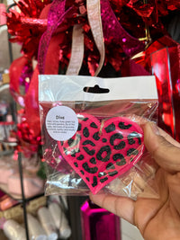 Valentines Car Freshie - Leopard Heart