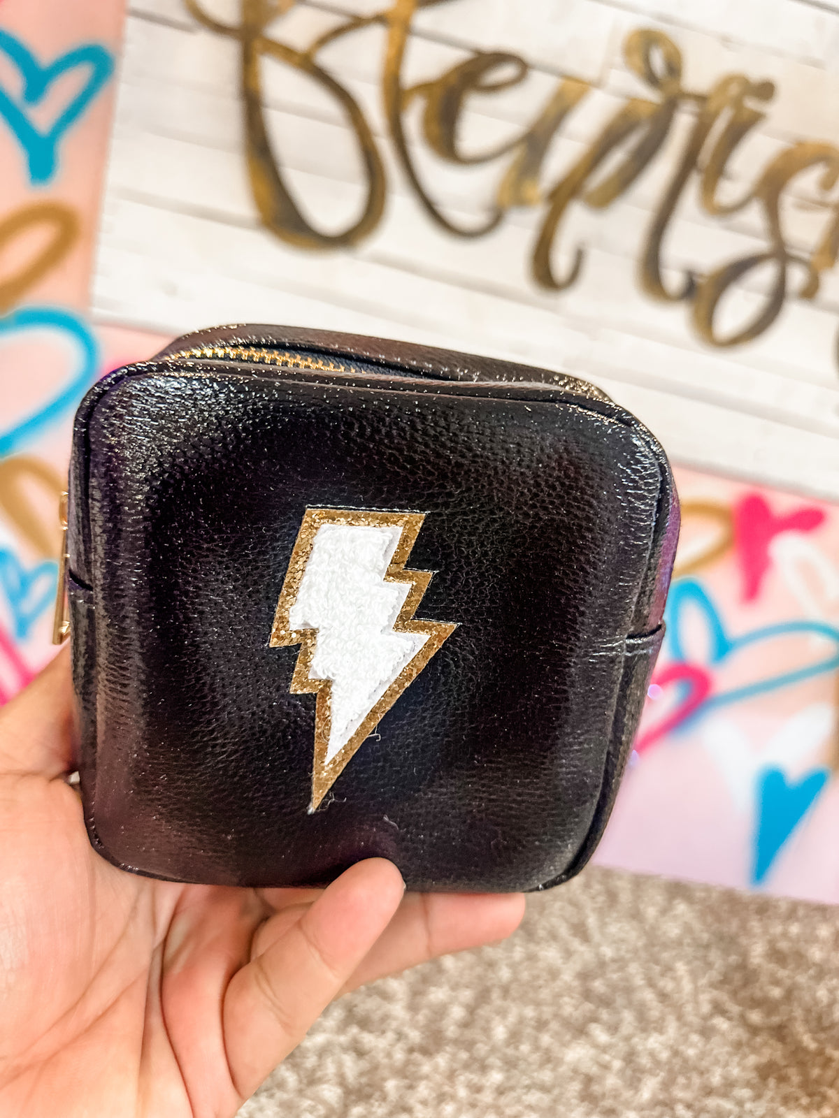 Lightning Bolt Patch Small Pouch