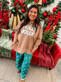 Holly Jolly Latte Burnout Pullover