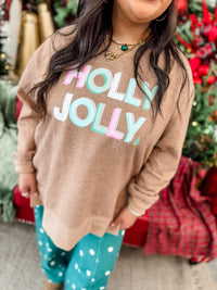 Holly Jolly Latte Burnout Pullover
