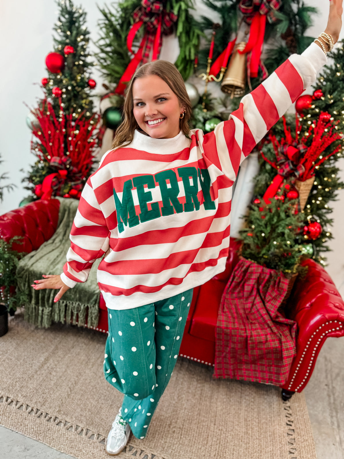 Merry Striped Mockneck