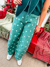 Hunter Green Dot Pants