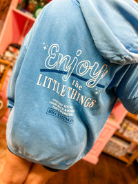 Enjoy The Little Things (Seaside Blue Acid Wash) - "My Go To" Oversized Sweatshirt / Hoodie