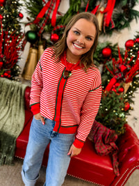 Holiday Fun Cardigan-Red
