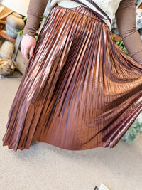 gaia metallic bronze skirt