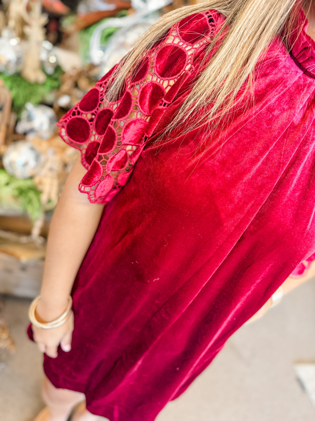 Cranberry Velvet dress