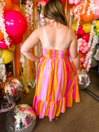 Fruity Gerty Halter Midi Dress