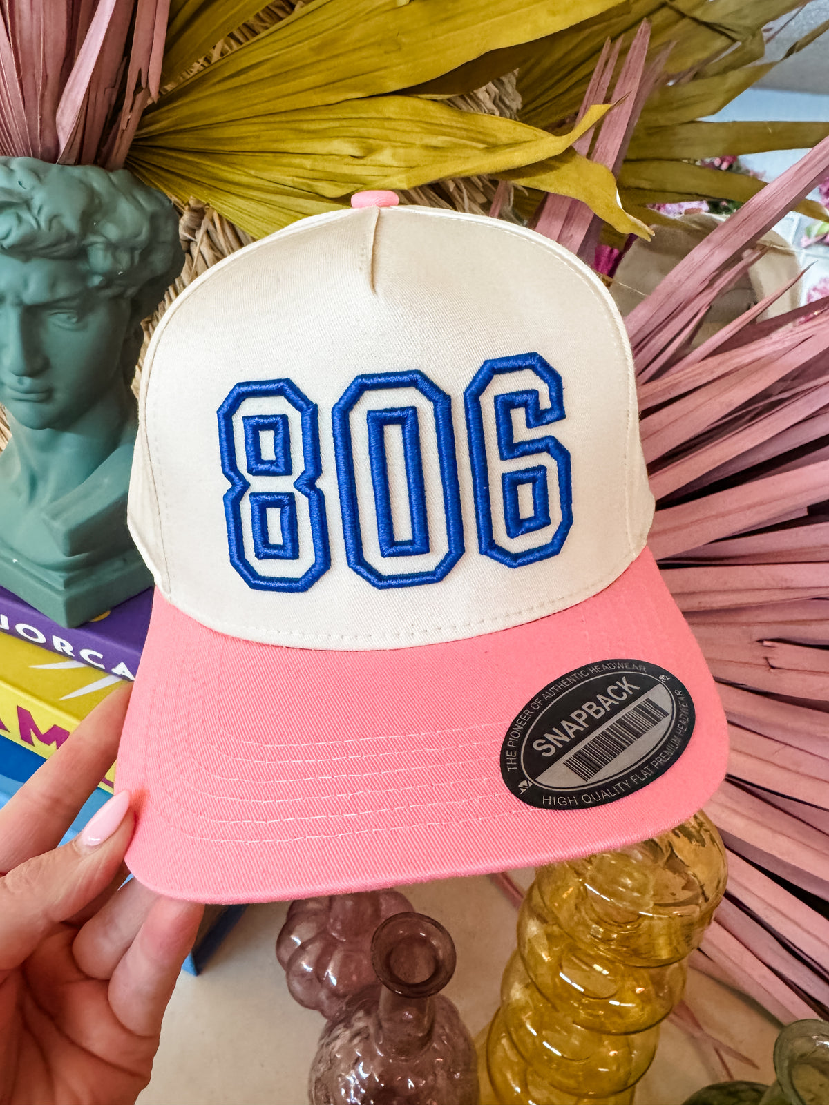 806 Blue And Pink Trucker