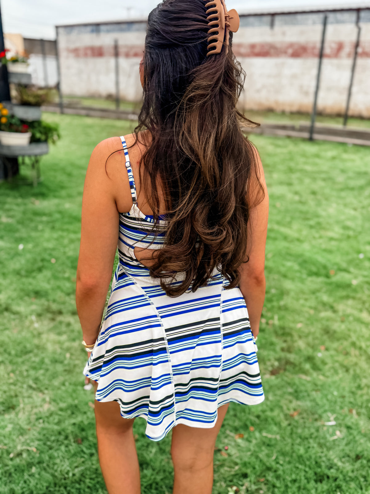 Baseline UV Protection Printed Dress Electric Shock